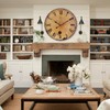 Eruner Rustic Large Wall Clock Silent Battery Operated for Farmhouse