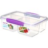 Sistema To Go Quad Split Food Storage Container, Clear with