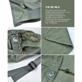 Pack of 2, Drawstring Laundry Bags with Adjustable Strapes, Laundry Backpack for College Dormroom, Apartment Laundromat, Clean & Drying Store, Green