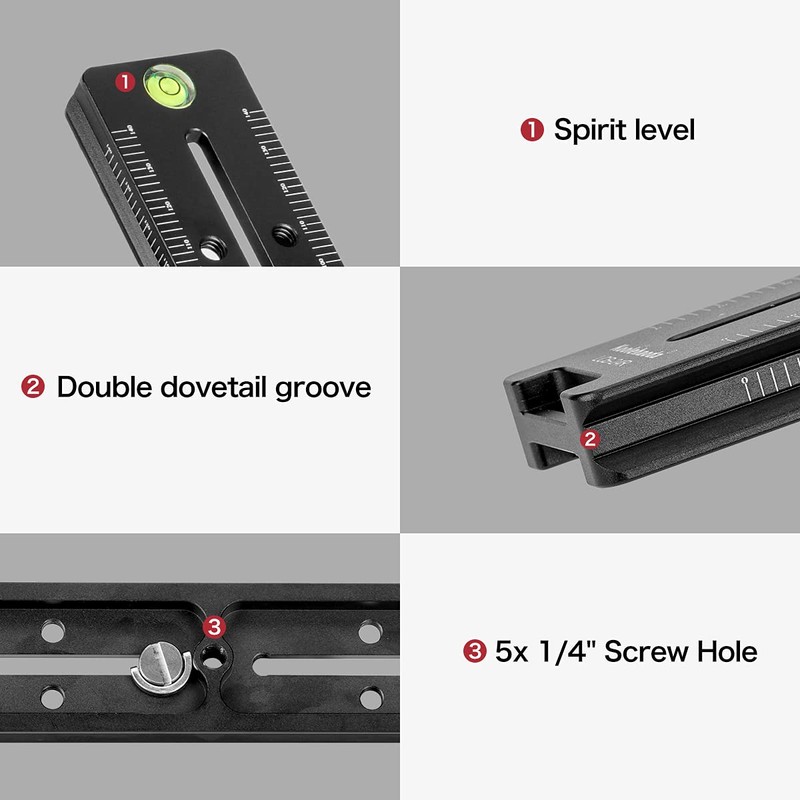 Koolehaoda 240 mm Multi-Purpose Quick Release Plate Rail Quick Release