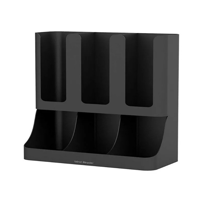 Minred Organizador Para Vasos Tapas Cafe Agitadores Azúcar Negro