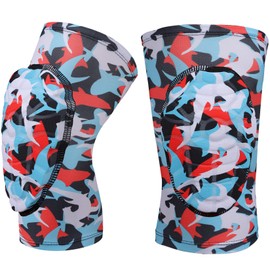 TUOY Protective Knee Pads Compression Knee Protection Pad for Volleyball Football Basketball - Youth & Adult Sizes (1 Pair)