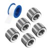 uxcell 5Pcs NPT 1/4 304 Stainless Steel Pipe Plug Fitting,