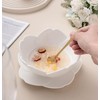 KKGUD Cute Ceramic 6-Inch Serving Bowl with Saucer and Spoon,