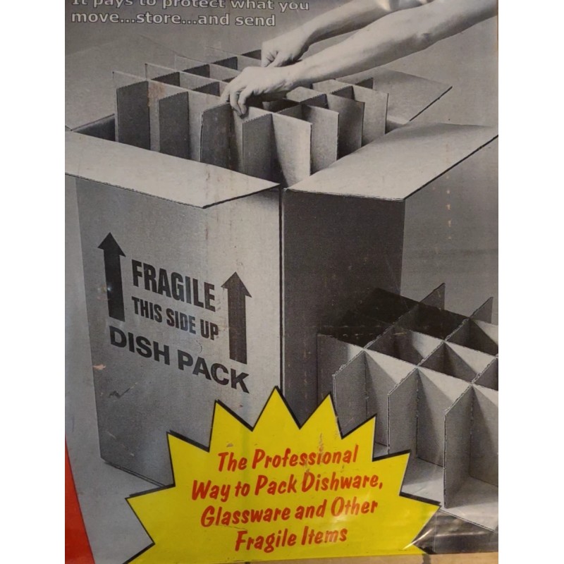 Packrite Dish/Glass Partition Packing Kit Corrugated Dividers Kitchen Moving NEW