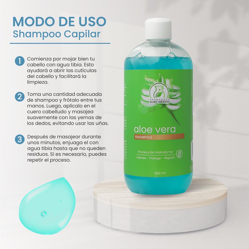 Shampoo Con Aloe Vera Brillo E Hidratación Productos Mart Mexico