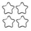4Pcs Silver Carabiner Clip Star Shaped Climbing Buckle Aluminum Alloy