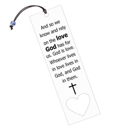 Acrylic Christian Bookmarks for Reading Women Bible Accessories Religious Book Mark First Communion Gift for Boys Girls Friends Daughter Son Book Lover Book Marker for School Office Church