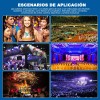 14 Pulsera Led Blanco Audiorítmica Para Fiestas 20 Cm Bodas