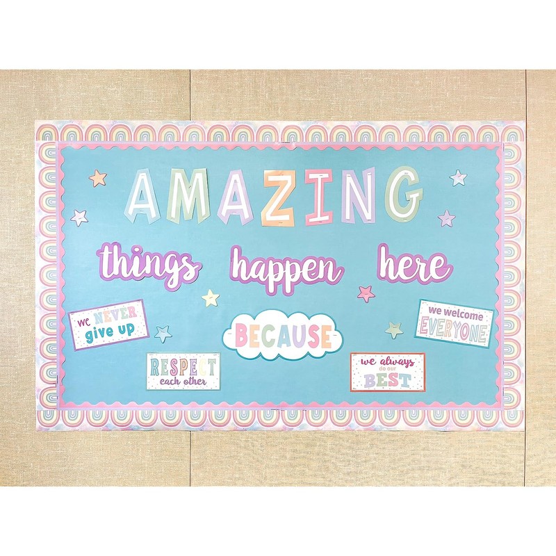 Teacher Created Resources Pastel Pop Amazing Things Happen Here Bulletin