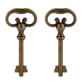 KY-8 (D-1902) Roll Top Desk Antique Brass Plated Hollow Lock Key,ROLL TOP Desk Lock Key for Desk Replacement Magnum Antique Brass Plated Keys [ 2 pcs]