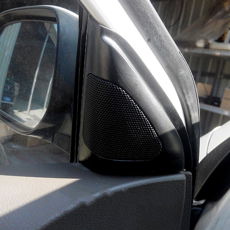 Pair Car Door Speaker Cover Audio Tweeter Trim Black Replacement