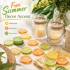60 Pcs Artificial Lemon Slices Fake Fruit Props Yellow Green