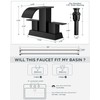 FORIOUS 4 Inch Centerset Matte Black Bathroom Faucet, 2 or