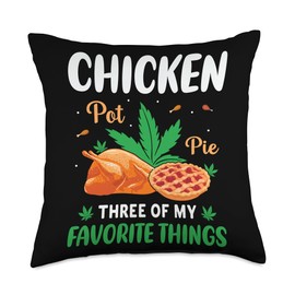 Chicken Pot Pie Three Of My Favorite Things Throw Pillow