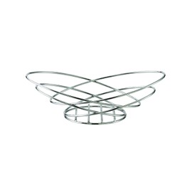 Service Ideas BKWI Oval Wire Basket, 12 3/4" x 7 1/2" x 4 3/4", 18/8 Polished Stainless Steel