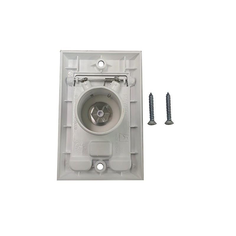 Central Vacuum Square Door Low Volt Inlet Wall Plate -