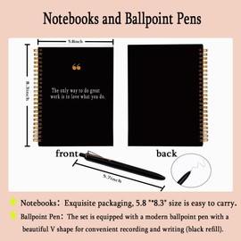 ARPTCN New Job Gifts for Women Men - Inspirational A5 Spiral Notebook,Gift for Coworker Leaving for New Job,Inspirational Gifts for Women Men Kids Coworkers Friends