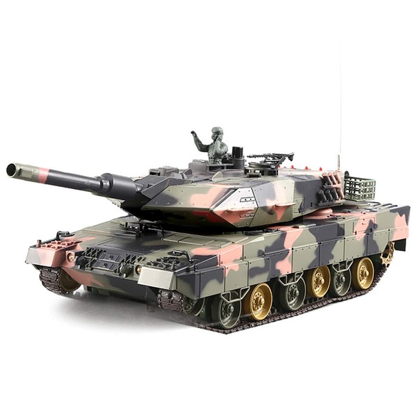 POCO DIVO Leopard IIA5 German Battle Tank RC Military Vehicle 1/24 Scale Model 2.4Ghz Remote Control Germany 2A5 Airsoft Panzer Combat Fight Infrared BB