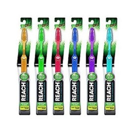 Reach Toothbrush Full Head 6 Brushes Medium, 6 Count (Pack of 1)