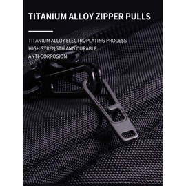 TIKIDESIGN Titanium Zip Zipper, Pack of 2 Zip Pendants, Removable Zip Pull, Zip Replacement for Backpacks, Luggage, Jackets, DIY Repair – Grey