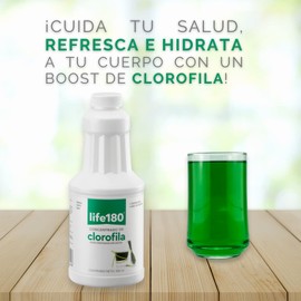 LIFE180 Concentrado de Clorofila líquida, Hierbabuena y Menta, 500 ml, 500 mililitro, 1