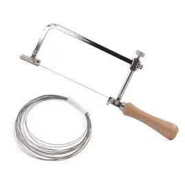 HOMESOM 1PC Coping Saw Steel Frame with 0.5mm Diamond Wire Saw for Wood Stone Jade Metal Cutting Multi Function Hand Tool
