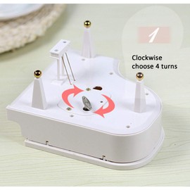 Hvogvok Ballerina Music Box，Piano Music Box for Women Girls White Valentine's Day Present Mechanical Classical Ballet Girl Dancing Music Box Birthday Present