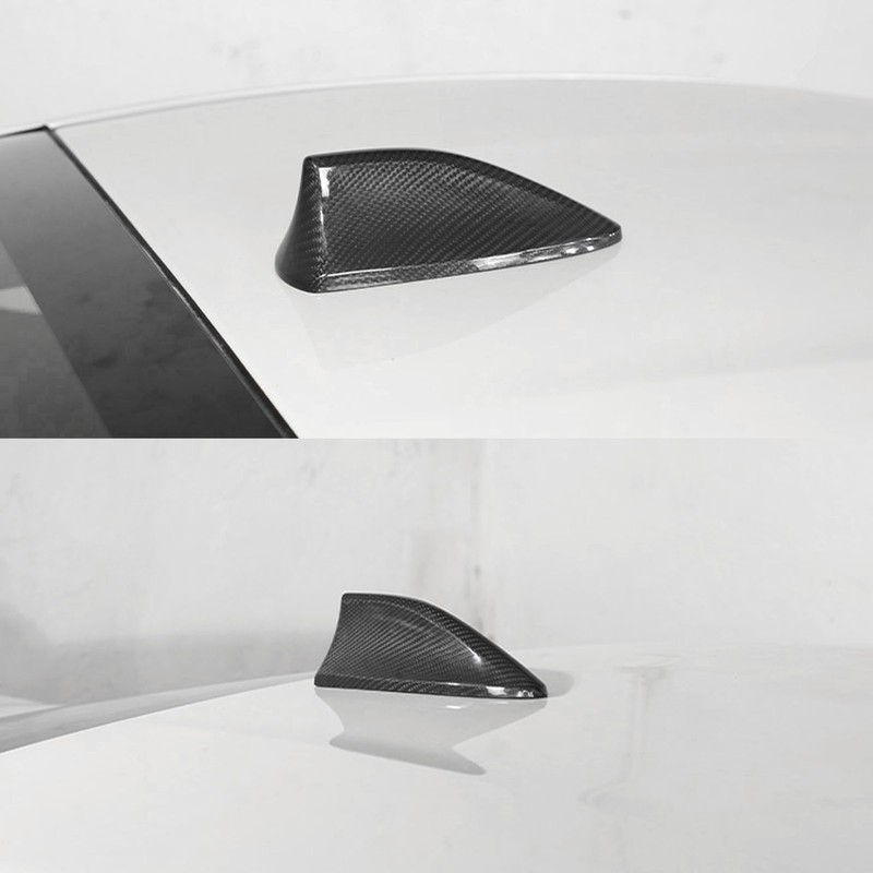 Shark Fin Antenna Cover Black Self Adhesive Carbon Fiber Decoration