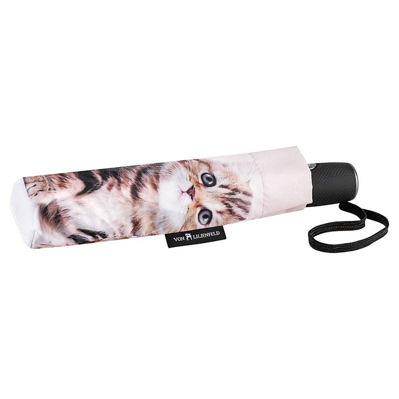 VON LILIENFELD® Folding Pocket Umbrella Automatic Lightweight auto Open Motif