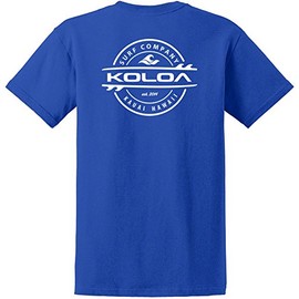 Koloa Surf Company Thruster Logo Heavy Cotton Tee - 2XL Tall - Royal/White Logo