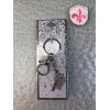 Style Up Comb & Scissors Silver Pendant Charm Purse Bag
