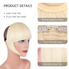 XRACEPHOL Blonde Bangs Clip in Thick Natural Full Front Neat