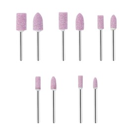 QWORK® 100 Pcs Abrasive Stone Points, Grinding Polishing Head, 3MM Shank Diameter, Used for Grinding and Polishing