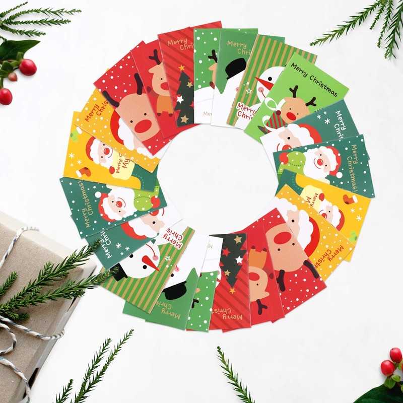 STOBOK Christmas Notepads 48 Pieces Mini Notebook Christmas Small Diary