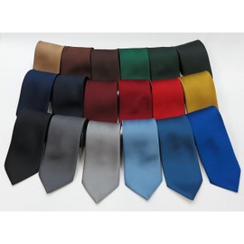 GANJI Business Necktie, Jacquard Woven Solid Solid Color Necktie, Made in Japan, 30 Colors Included, Box Included, yellow (mustard), Free size