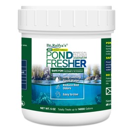 Dr. Raifya's Pond Fresher - 5 OZ - Natural Water Clear & Odor Control in Koi Pond, Bird Baths & Fountains, Beneficial Bacteria & Enzymes Safe for Fish, Pets, Wildlife & Plants, Easy to Use