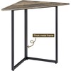 VECELO Corner Shelf, End Side Tables, Triangle Shelves with Metal