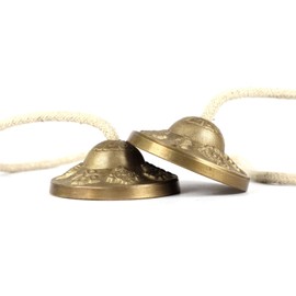 Tibetan Manjeera Tingsha Meditation Bell, Chime Bells, Cymbals, Buddhist Meditation, Yoga Bell Chimes small, auspicious symbol (Manjeera-01)