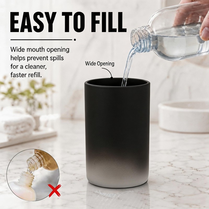 Gradient Frosted Glass Foaming Hand Soap Dispenser, 11.6 Oz