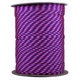 Bored Paracord - 1', 10', 25', 50', 100' Hanks & 250', 1000' Spools of Parachute 550 Cord Type III 7 Strand Paracord Well Over 300 Colors - Purplelicious - 250 Foot Spool