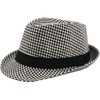 White Fang CA845 Men's Houndstooth Pattern Houndstooth Brim, Stylish, Stylish,
