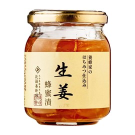 Kondo Japanese Bee Farm Shoga Hachimitsu Zuke Honey Flavored Ginger 280g (Pack of 1), Domestic Ginger Pickled in Honey, No Sugar Added, Preservatives Free, MADE IN JAPAN