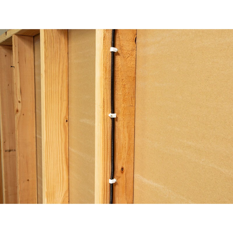 Secure 10mm White Flat Nail Cable Clip for Coax, Ethernet,