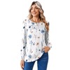 Zeagoo Womens Clothes Floral Long Sleeve Shirts Spring Fall Crewneck