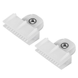 VekAuto 2 Pcs Window Door Glass Channel Retainer Clip, 1.57"x1.42"x0.51" Glass Regulator Holder Sash Clip Universal for Car Truck Van Durable Plastic White