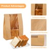 QBXMY7 100 Large Reusable Bread Bags with Window - Eco-Friendly