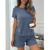 Ekouaer Pajamas Sets for Women Ribbed Knit Sleepwear Set Soft