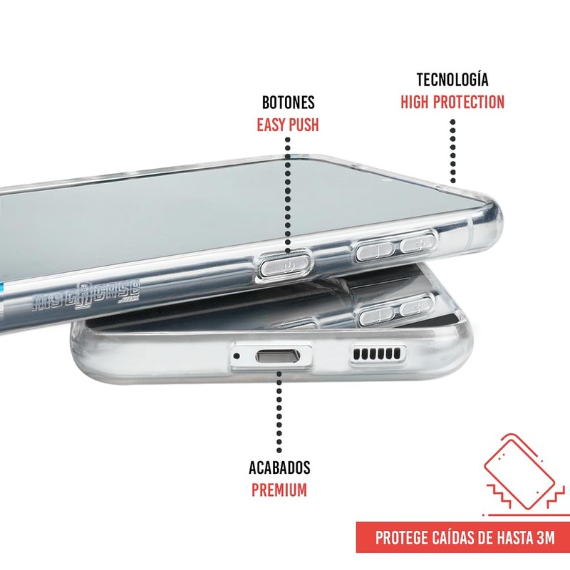 INSTACASE Funda Compatible con Moto E6 Plus Transparente, Protector Uso