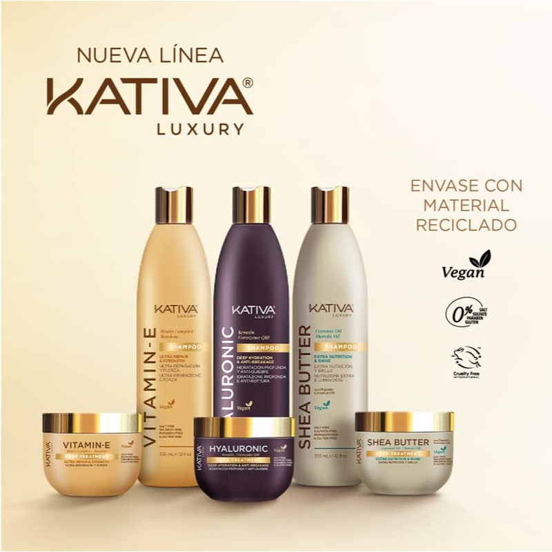 Kativa Luxury Conditioner, Vitamin E, Biotin, Bambus, repariert und schützt